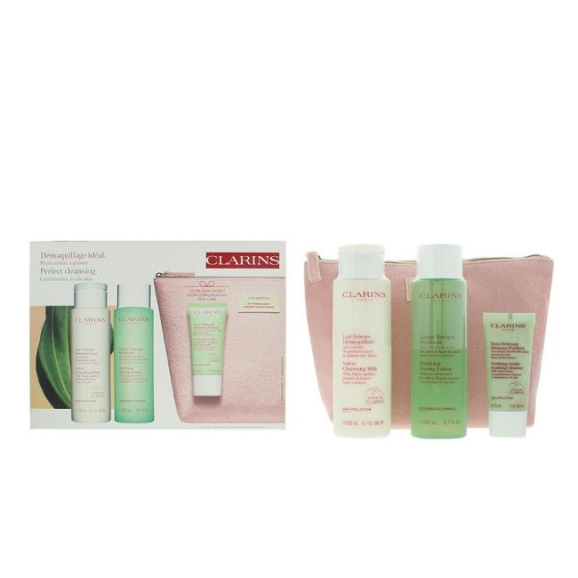 Clarins Coffret 2022 Lait Demaquillant Velours 200ml+Lotion T. Purifiante 200ml