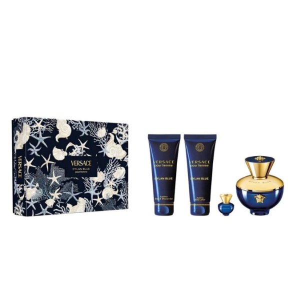 Versace Dylan Blue Pour Femme Coffret Eau de Parfum 100ml 4Pcs