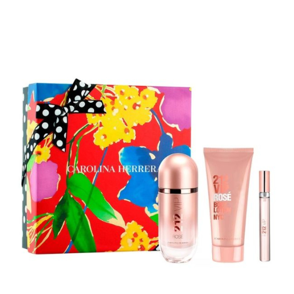 Carolina Herrera 212 VIP Rosé Coffret Eau de Parfum 80ml 3Pcs
