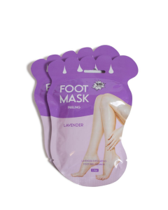 Girl Power Máscara Pés Exfoliante Lavanda 1par