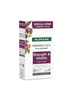 Klorane KeratinCaps Suplemento Alimentar Força e Vitalidade Cabelo e Unhas 90un.