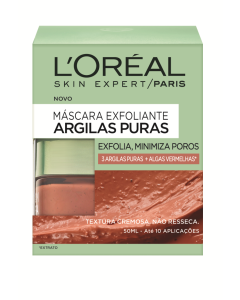 Loreal W. Argilas Puras Máscara Exfoliante Vermelha 50ml