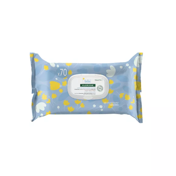 Klorane Baby wipes cleaning 70un