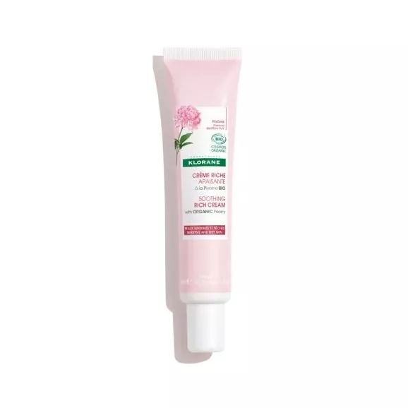 Klorane Creme Rico pele sensível a seca Peónia BIO 40ml