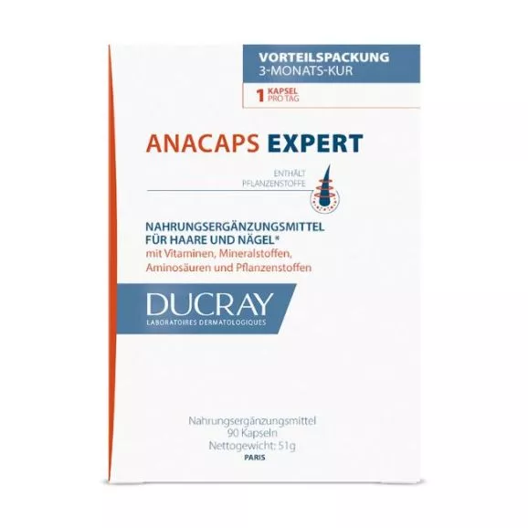 Ducray Anacaps Expert Queda de Cabelo Crónica 90 Cápsulas