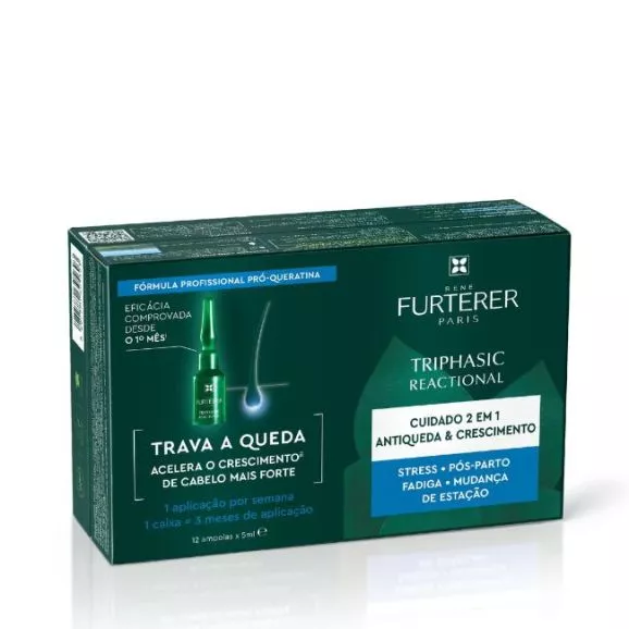 René Furterer Triphasic Ampolas Queda de Cabelo Reacional 12 Doses