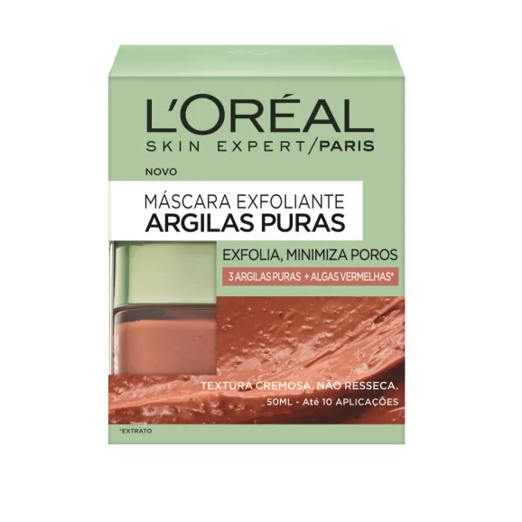 Loreal W. Argilas Puras Máscara Exfoliante Vermelha 50ml