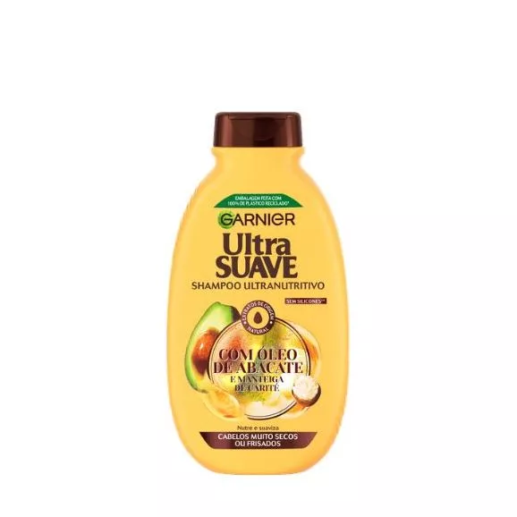 Garnier Ultra Suave Champô Abacate e Karité Cabelos Muito Secos e Frisados 250ml