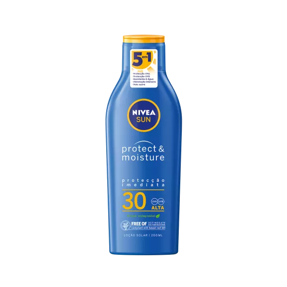 NIVEA SUN PROTECT & MOISTURE LOCAO SOLAR FP30 200ML