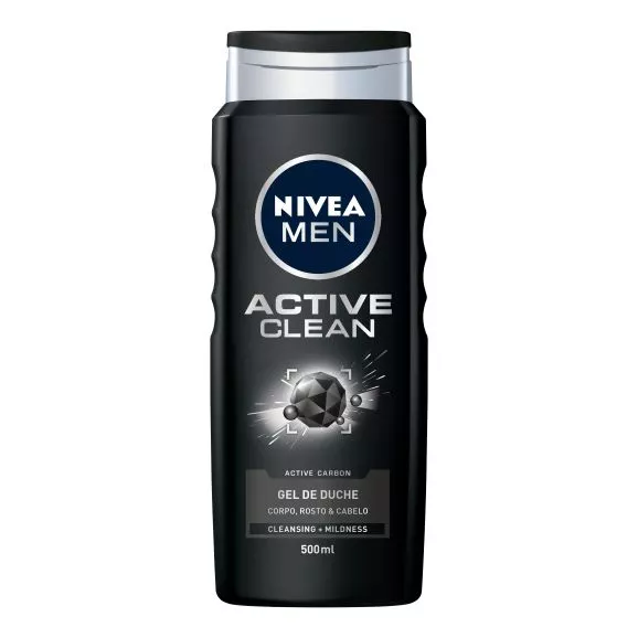 Nivea Gel de Banho For Men Active Clean 500ml