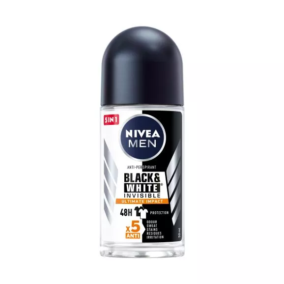 Nivea Men Desodorizante Roll-On Invisible Black & White Ultimate Impact 50ml