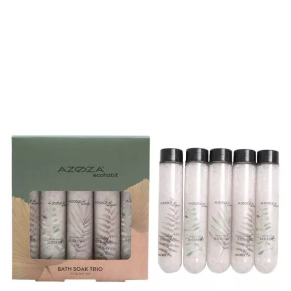 Azoza Ecohabit Coffret Bath Soak Trio Sais Banho Perfumados 70g 5Pcs