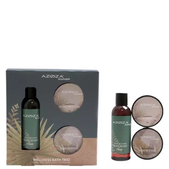 Azoza Ecohabit Coffret Wellness Bath Trio Conjunto Banho 150ml 3Pcs