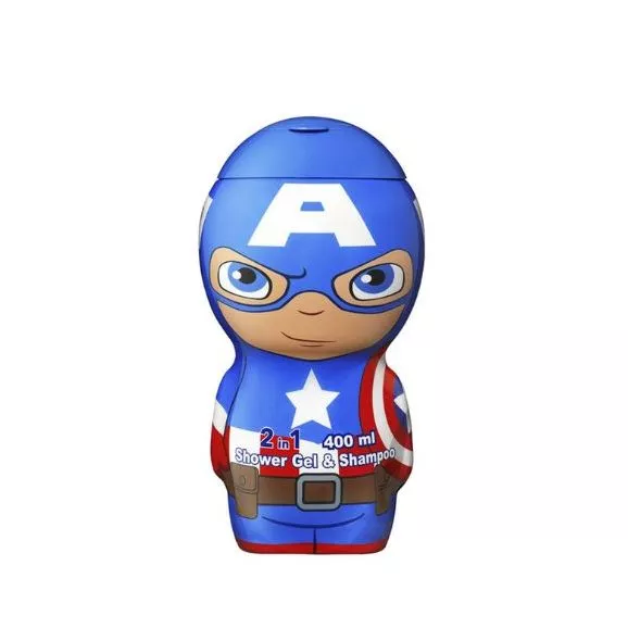 Capitão America Champô e Gel de Banho 2 em 1 400ml