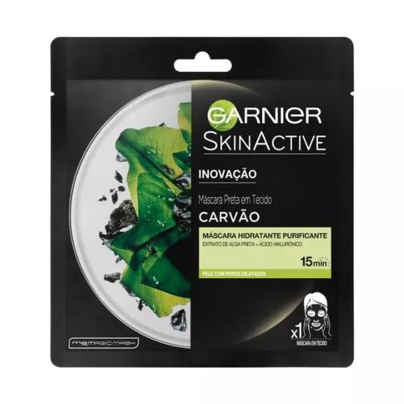 Garnier SkinActive Máscara Hidratante Purificante Carvão 1un.