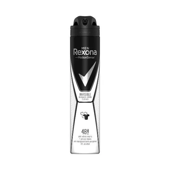 Rexona For Men Desodorizante Spray Invisible Black + White Clothes 150ml