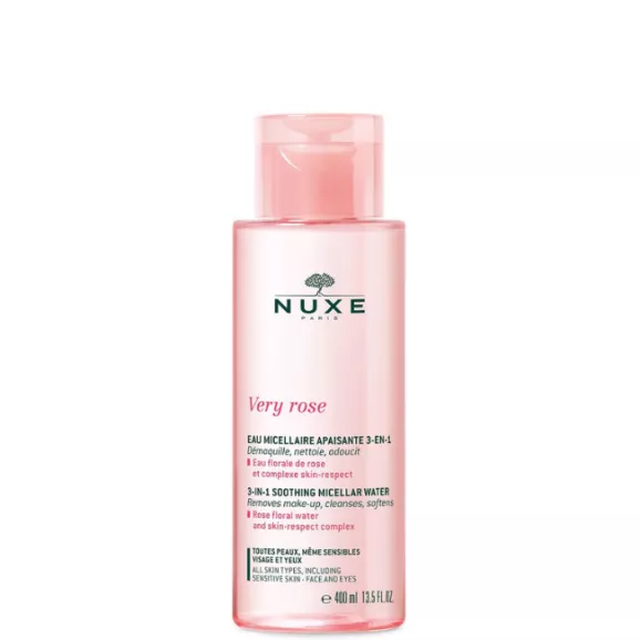 Nuxe Very Rose Água Micelar Desmaquilhante Calmante Todos Tipos de Pele 400ml
