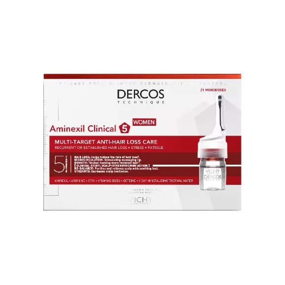 Vichy Dercos Aminexil Clinical 5 Mulher Ampolas 21x6ml