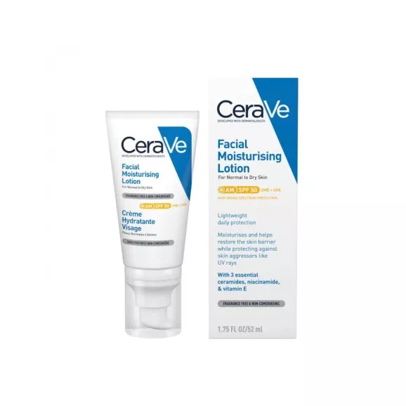 CeraVe Rosto Loção Facial Hidratante FPS50 52ml