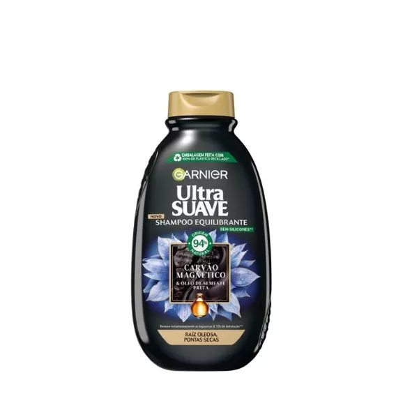 Garnier Ultra Suave Champô Carvão Magnético 250ml