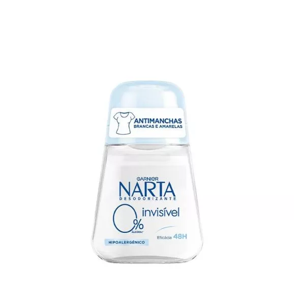 Garnier Narta Desodorizante Roll On Invisível 0% Alcóol 50ml