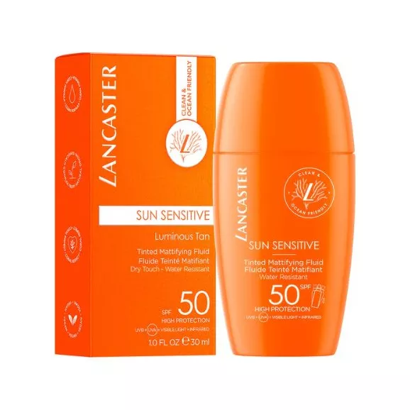 Lancaster Sun Sensitive Tinted Mattifying Fluid Protetor Solar Rosto SPF50 30ml