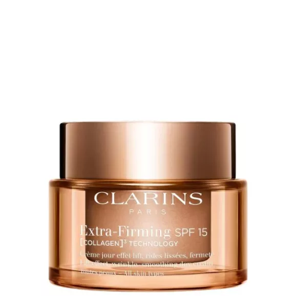 Clarins Extra-Firming Jour SPF15 Creme de Dia Firmeza com Colagénio Todos Tipos de Pele 40+ 50ml