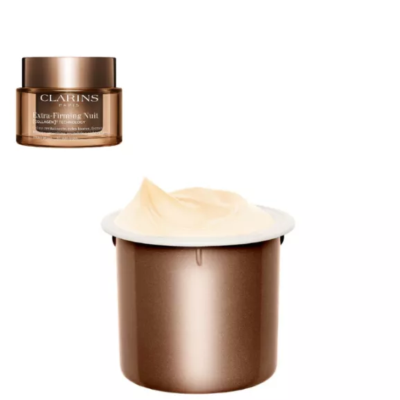 Clarins Extra-Firming Nuit Creme de Noite Firmeza com Colagénio Todos Tipos de Pele 40+ Recarga 50ml