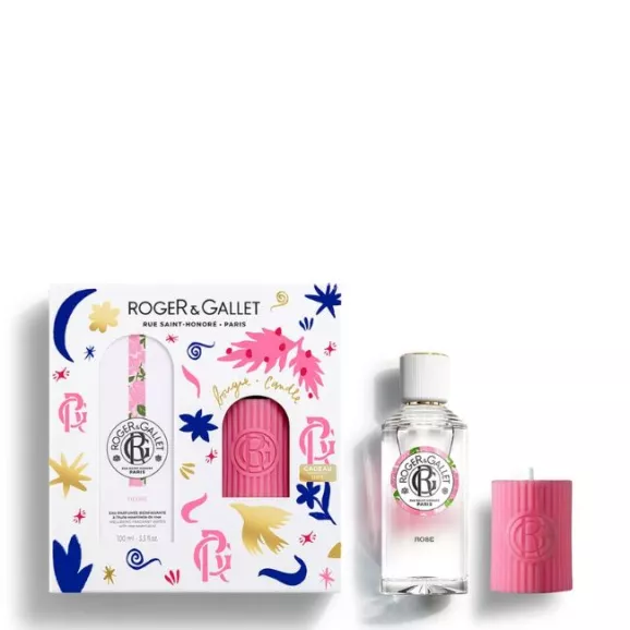 Roger & Gallet Coffret Rose Água Perfumada 100ml + Vela 2Pcs