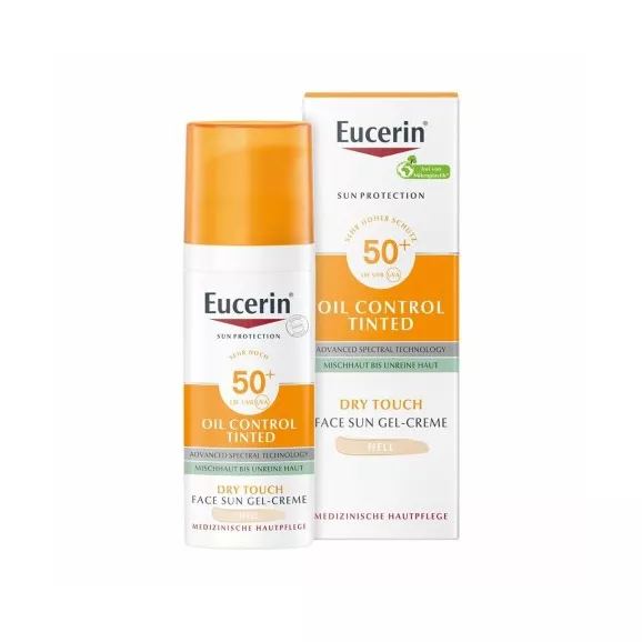 Eucerin Solar Oil Control Tinted Gel-Creme Toque Seco Claro SPF50+ 50ml