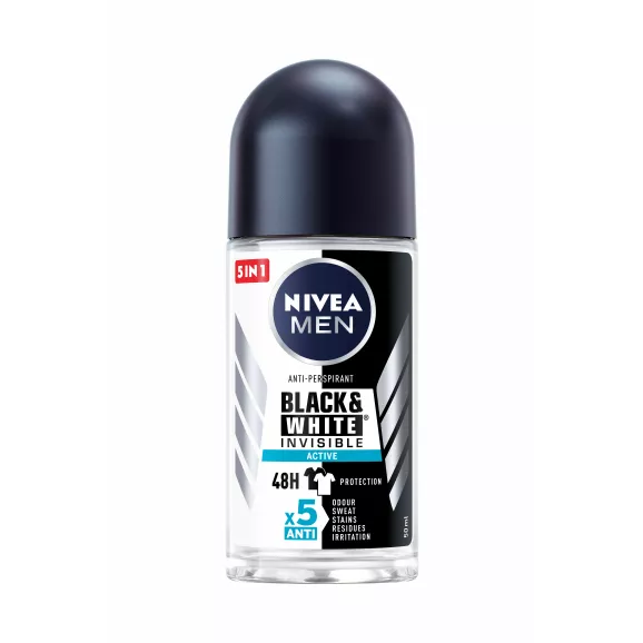 Nivea Men Desodorizante Roll-On Black & White Active 50ml