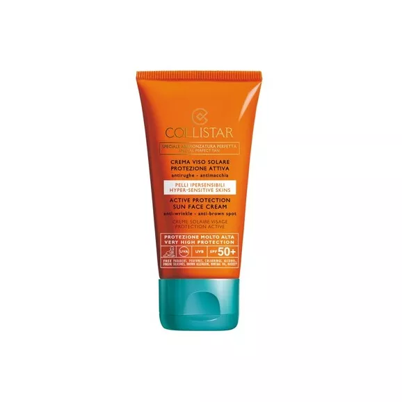Collistar Sun Active Protection Face Cream SPF50+ Peles Sensiveis 50ml 