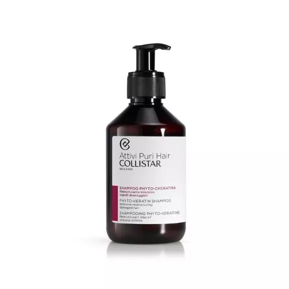 Collistar Attivi Puri Hair Phyto-Keratin Champô Reestruturação Intensiva Cabelos