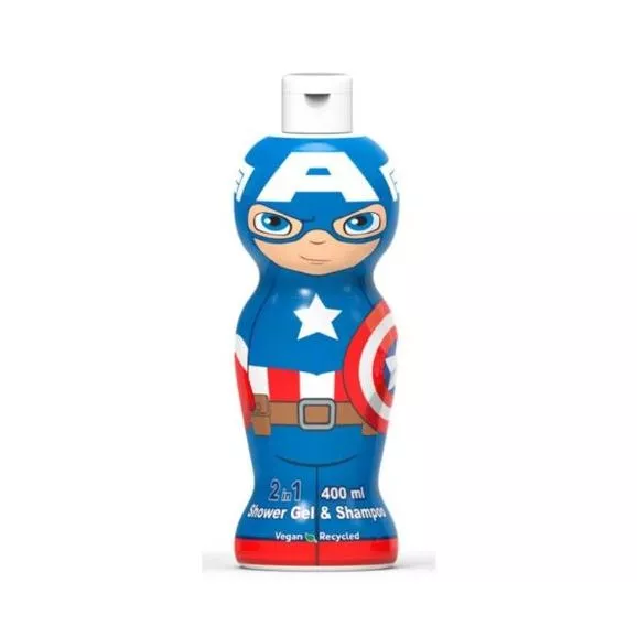 Captain America Champô e Gel de Banho 2 em 1 400ml