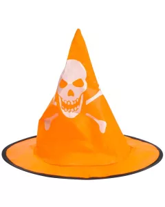 HALLOWEEN FESTA ACESSORIO CHAPEU DE BRUXA COM CAVEIRA